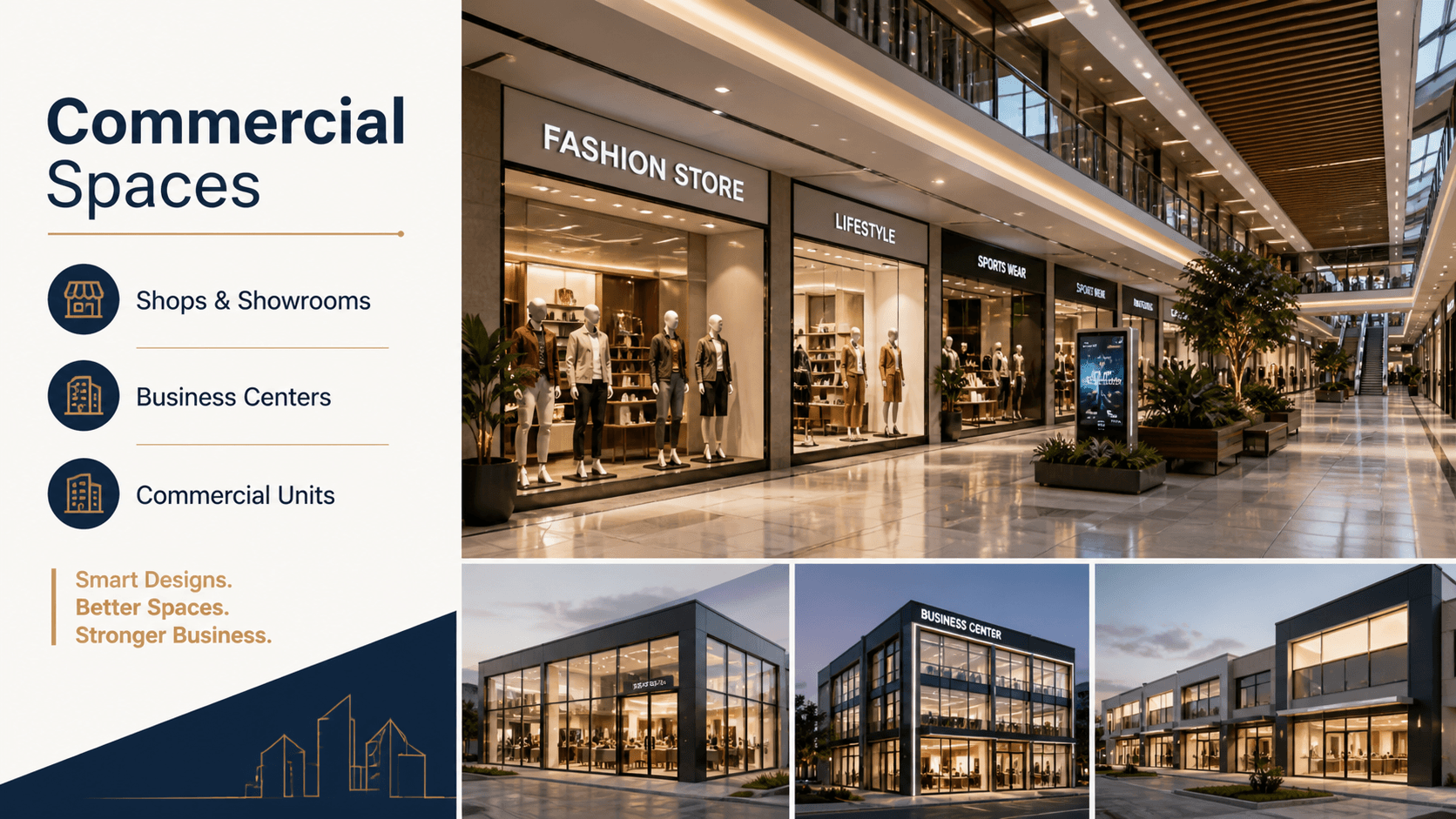 Commercial space design and project coordination services by Shamuk India including retail showroom planning, workspace layout, vendor coordination, quality control, and timely project execution Commercial Space Design & Project Coordination | Shamuk India