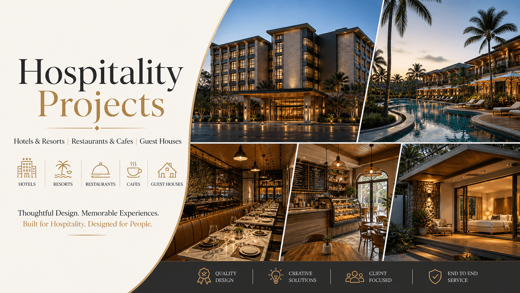 Hospitality project design and execution by Shamuk India including hotels, restaurants, cafes and guest house interiors with functional planning and premium aesthetics Hospitality Project Design & Execution Services | Shamuk India