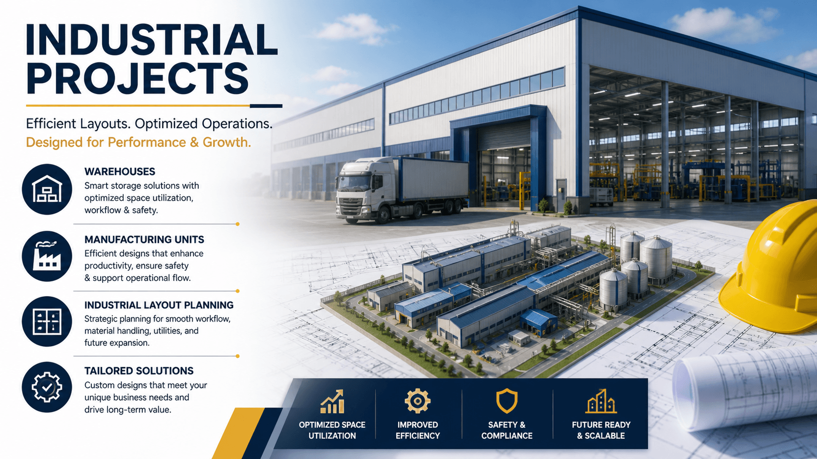 Industrial project planning and execution support by Shamuk India including layout design, workflow optimization, vendor coordination, quality control, and timeline management Industrial Project Planning & Execution Services | Shamuk India