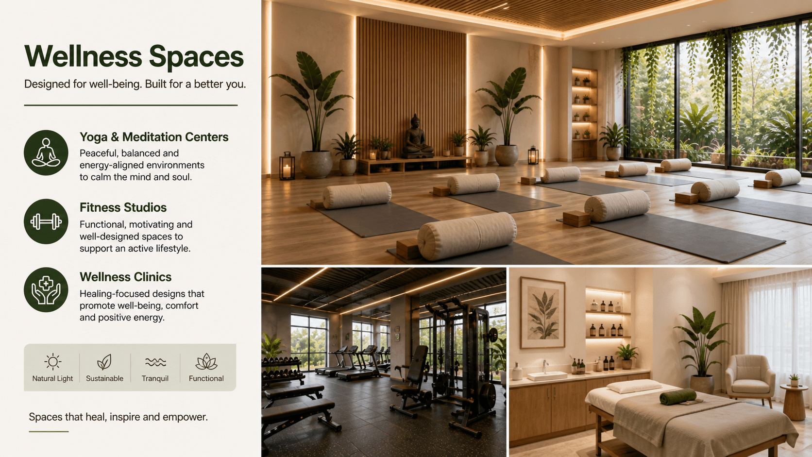 Wellness space design by Shamuk India including yoga and meditation center interiors with Vastu-aligned layout, calming environment, and balanced energy planning Wellness Space Design & Vastu Solutions | Shamuk India