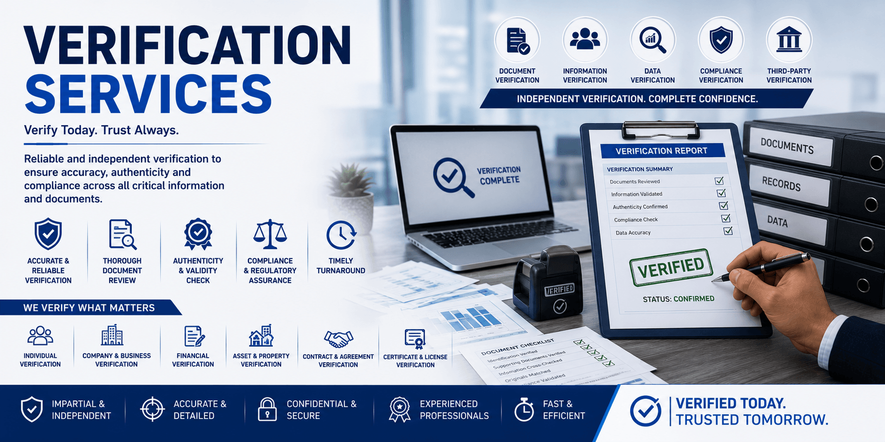 Verification Services | Shamuk India Shamuk India Verification Services – Professional asset, inventory, document, and physical verification services ensuring accuracy, authenticity, and compliance.