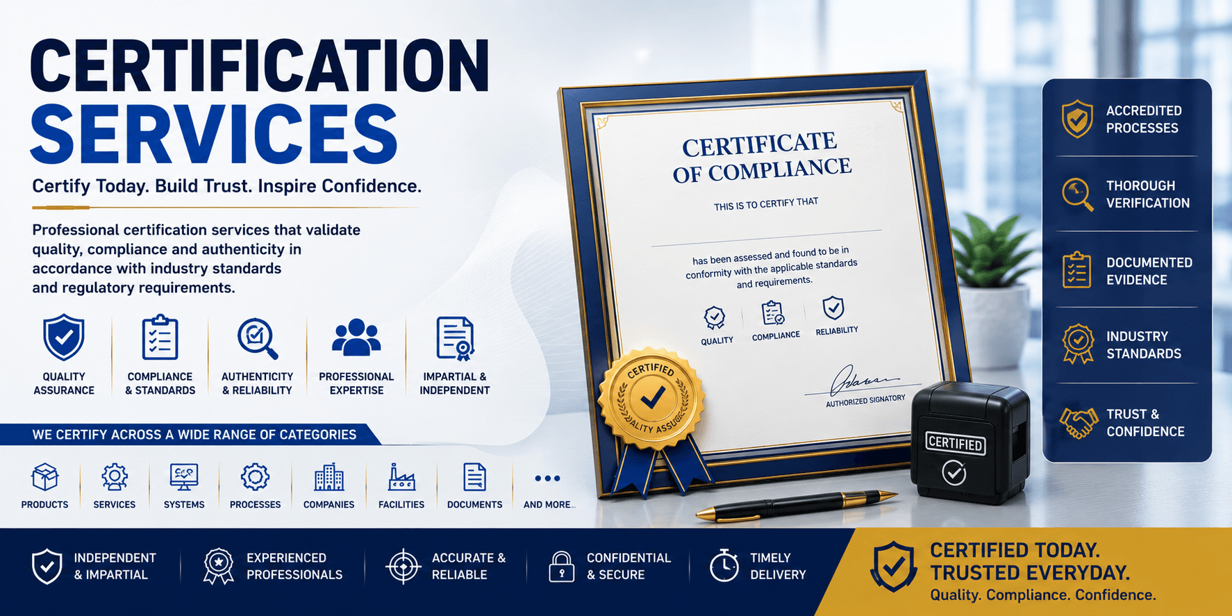 Certification Services | Shamuk India Shamuk India Certification Services – Professional certification, compliance assessment, inspection, and verification services to meet industry and regulatory standards.